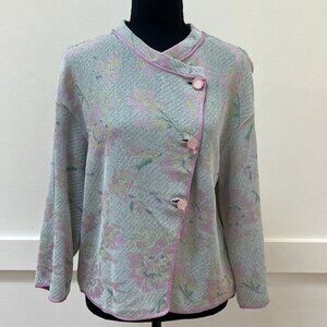 Light pink floral cardigan